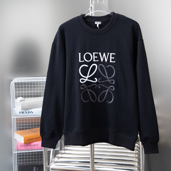 Loewe classic large logo embroidered crew neck sweatshirt - Picture 1 of 7
